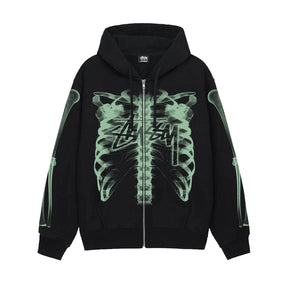 STUSSY FW23 RIB GAGE ZIP HOODIE