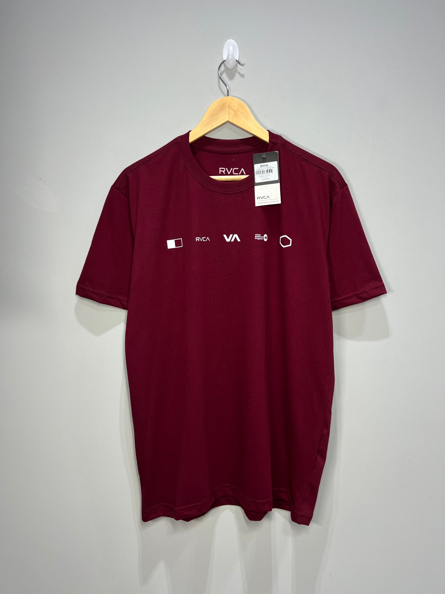 Camiseta RVCA Branding Reflect - Bordô