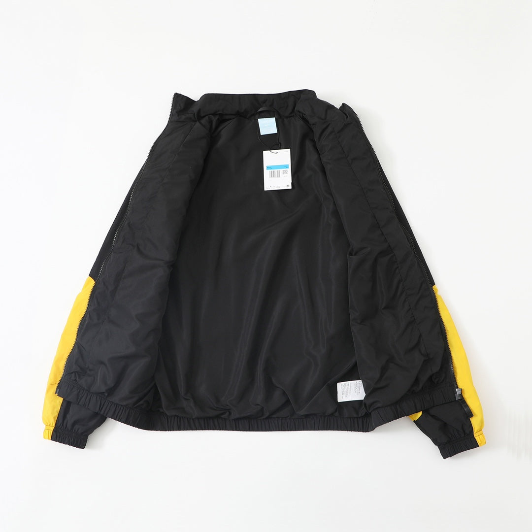 Nocta Nylon Track Jacket Black Yellow