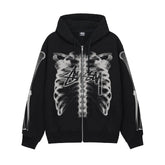 STUSSY FW23 RIB GAGE ZIP HOODIE