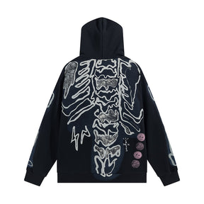 Hoodie Cactus Jack x Fragment Skeleton