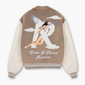 REPRESENT STORMS IN HEAVEN VARSITY JACKET