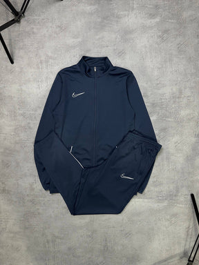 Conjunto NK Dri-Fit 2021 (Azul Escuro e Branco)