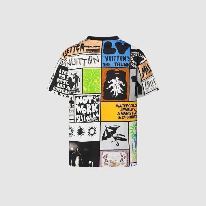 Louis Vuitton Camiseta de algodão estampada